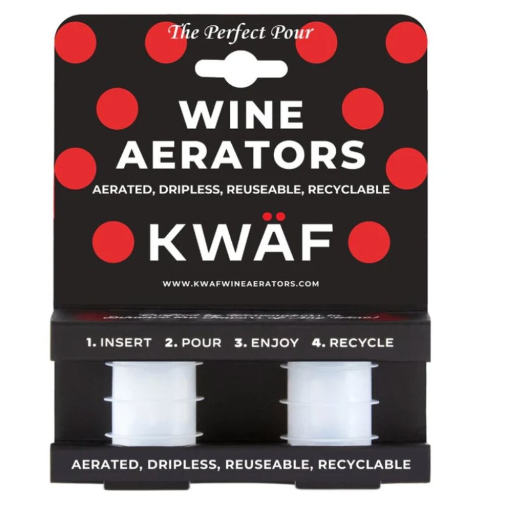 KWÄF Wine Aerators Bundle (four 2-Packs)